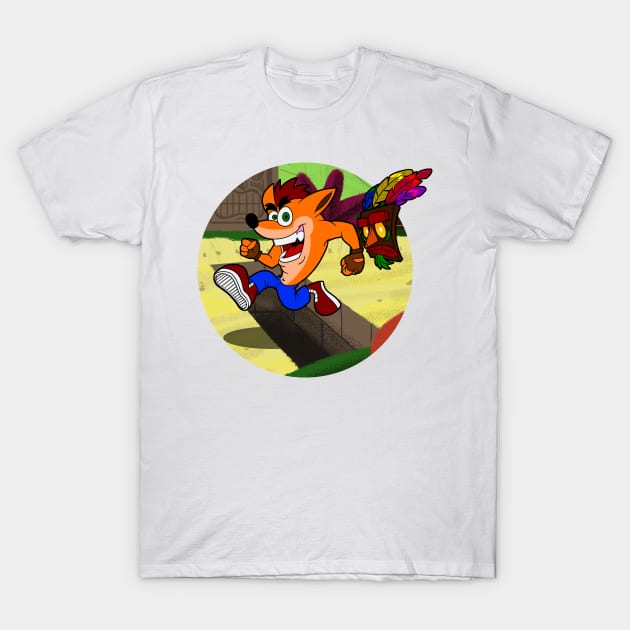 Crash Bandicoot Cartoon T-Shirt by Jetxe093